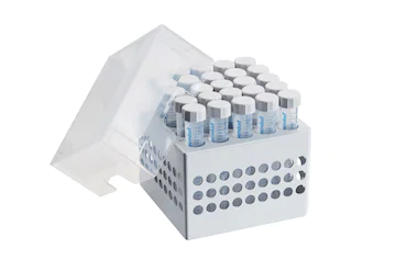 艾本德儲存盒 5 × 5, 可放置 25  個試管，15  mL，2  件，高 127  mm，5  英寸，聚丙烯材料，可耐受最低 -86  °C，可高溫高壓滅菌，帶蓋子并具有數(shù)字字母標(biāo)識