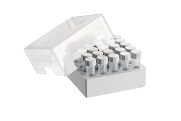 艾本德儲存盒 5 × 5, 可放置 25  個螺旋蓋管，5  mL，2  件，高 76  mm，3  英寸，聚丙烯材料，可耐受最低 -86  °C，可高溫高壓滅菌，帶蓋子并具有數(shù)字字母標(biāo)識