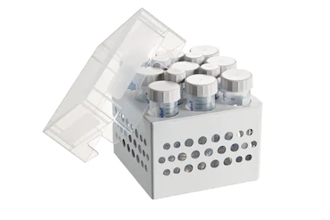 艾本德儲存盒 3 × 3, 可放置 9  個 50  mL 試管和 4  個 15  mL 試管，2  件，高 127  mm，5  英寸，聚丙烯材料，可耐受最低 -86  °C，高溫高壓滅菌，帶蓋子